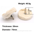 25mm drill cotton buffing cloth wheels with shaft